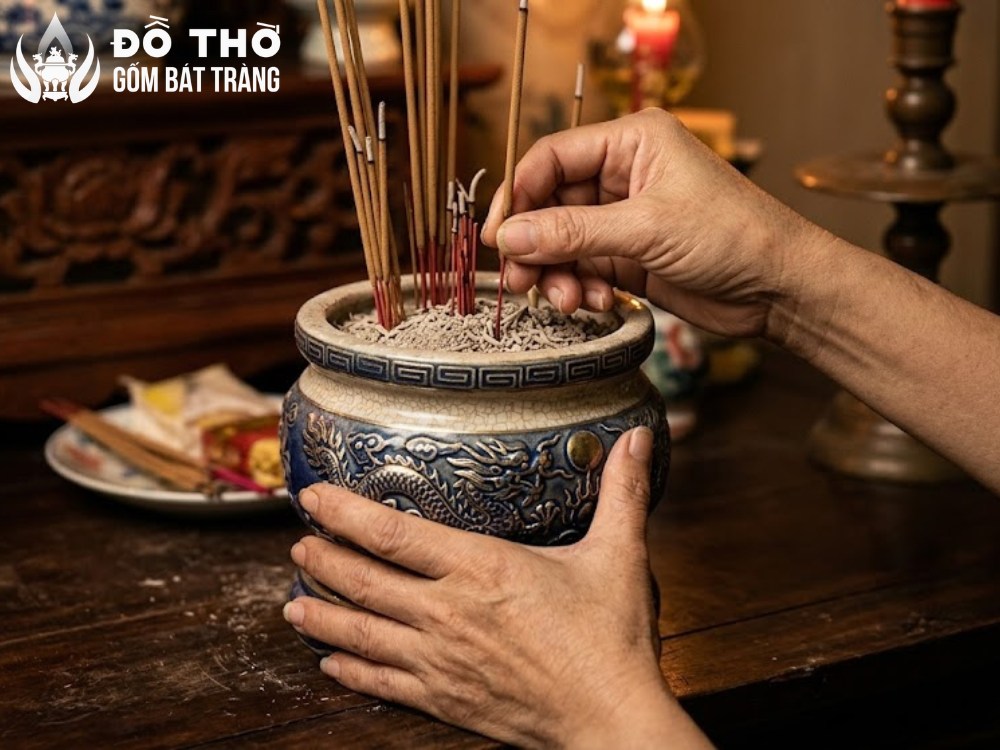 Nhẹ nhàng tỉa chân nhang, tránh xê dịch bàn thờ