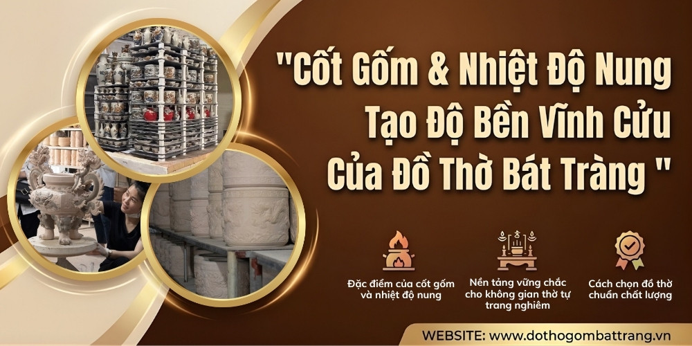 Cốt gốm và nhiệt độ nung đồ thờ Bát Tràng