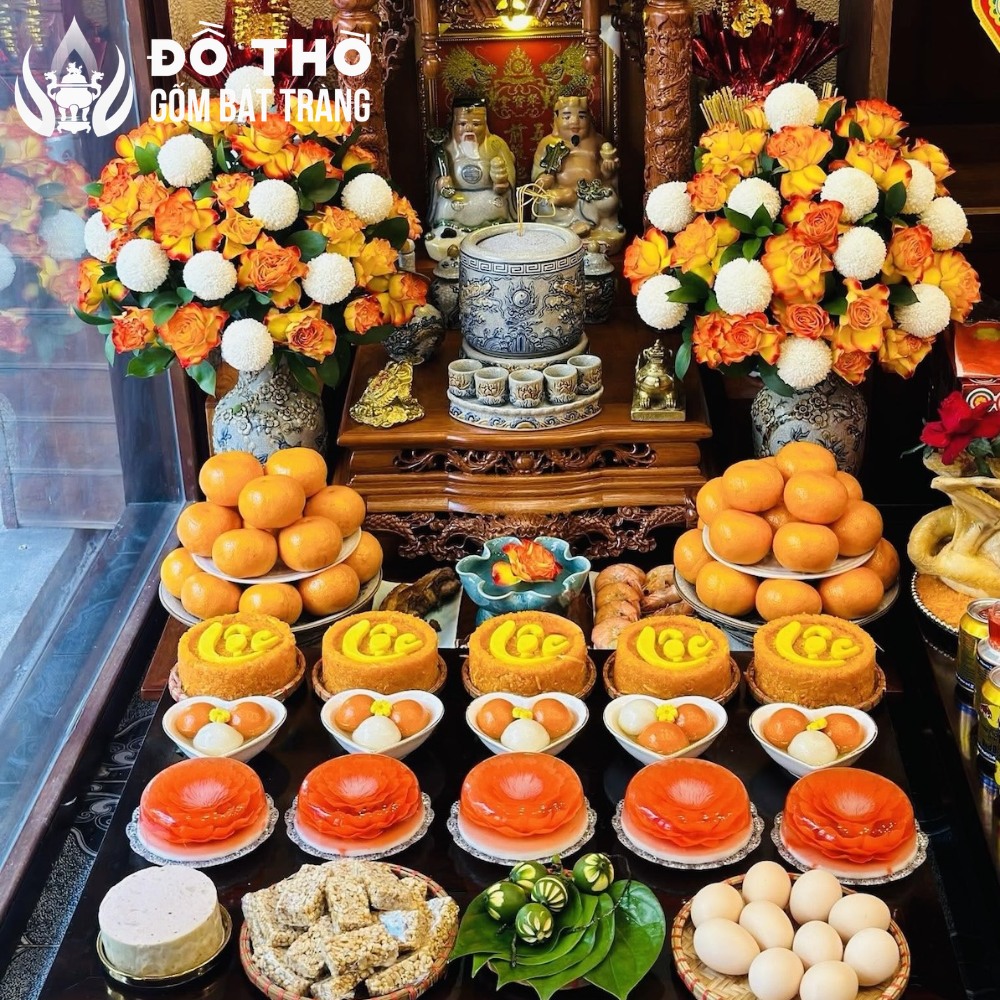 Bàn thờ thần tài thổ địa ngày vía thần tài