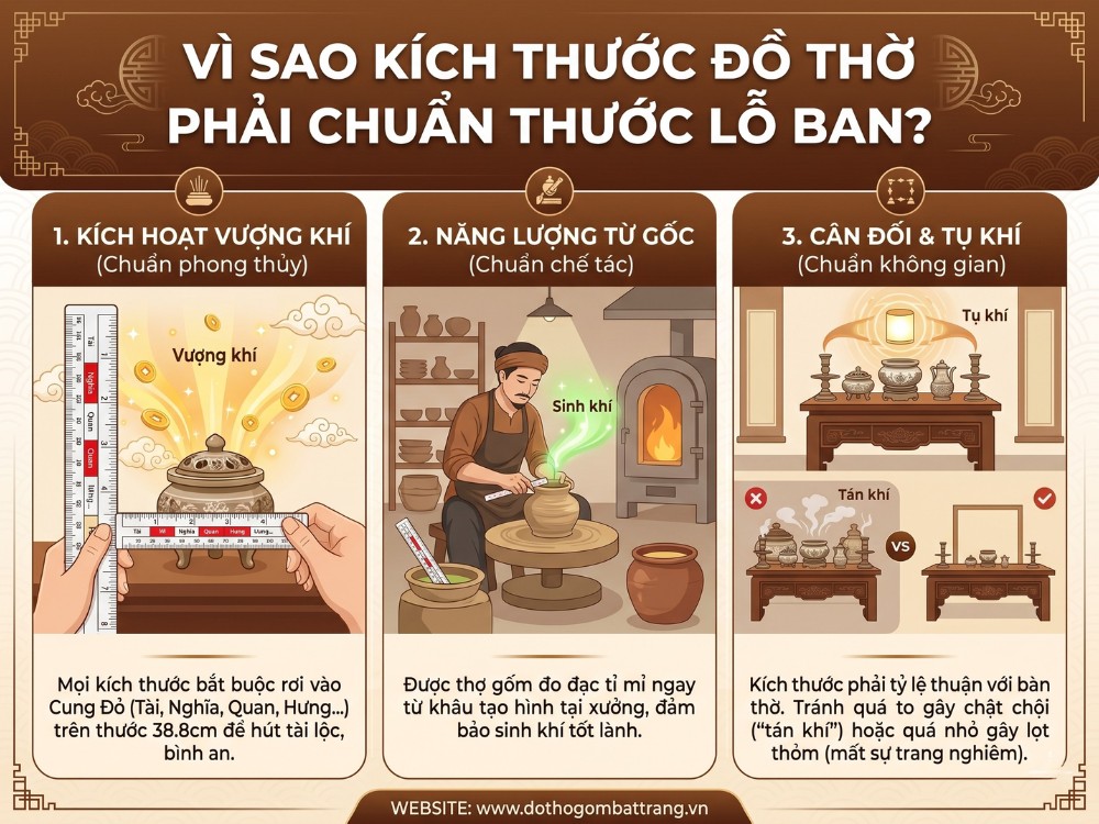 3 lý do phải chọn kích thước đồ thờ chuẩn lỗ ban