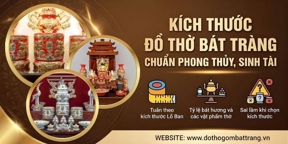 Kích thước đồ thờ Bát Tràng chuẩn