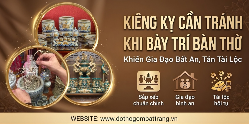 Kiêng kỵ khi bày trí đồ thờ Bát Tràng