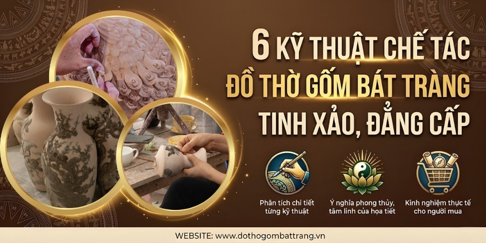 6 kỹ thuật chế tác đồ thờ Bát Tràng đẳng cấp, tinh xảo