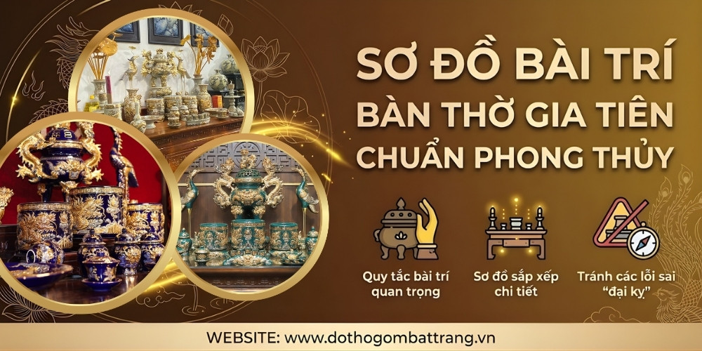 Sơ đồ bài trí bàn thờ gia tiên